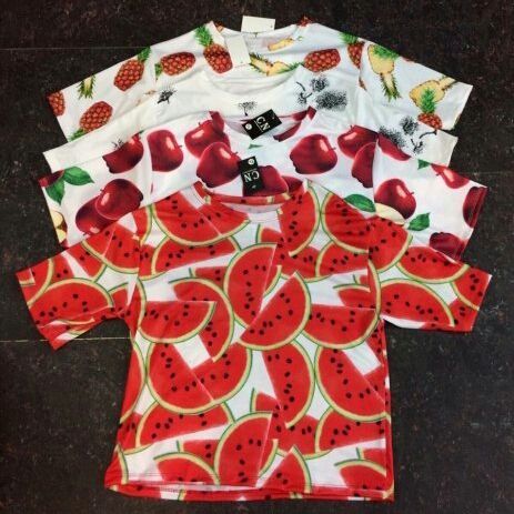 Nhiều họa tiết đa dạng cho áo phông họa tiết hoa quả