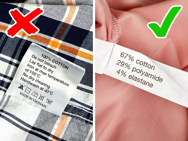 Kiểm tra chất lượng quần áo qua nhãn mác trên sản phẩm 
