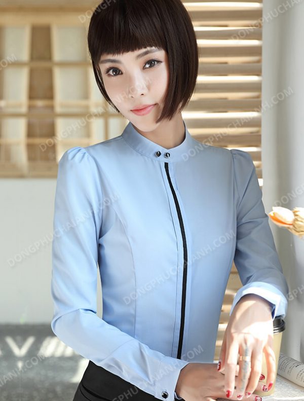 Mẫu đồng phục áo sơ mi nữ công sở điệu đà