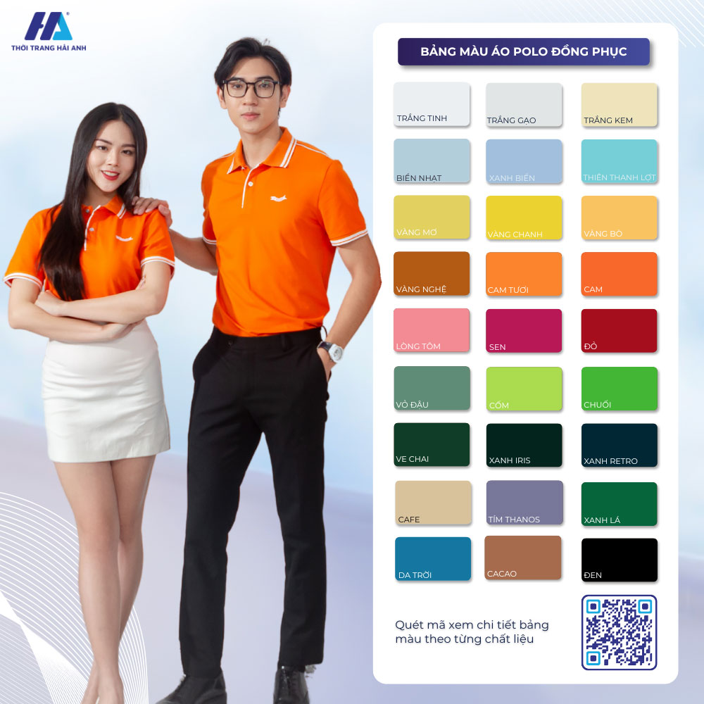 Sắc cam tươi sáng và bắt mắt được lựa chọn làm màu chủ đạo của áo đồng phục