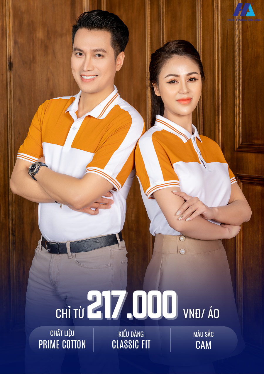 Điểm đặc biệt trong các mẫu áo thun đồng phục La Victoire màu trắng phối cam
