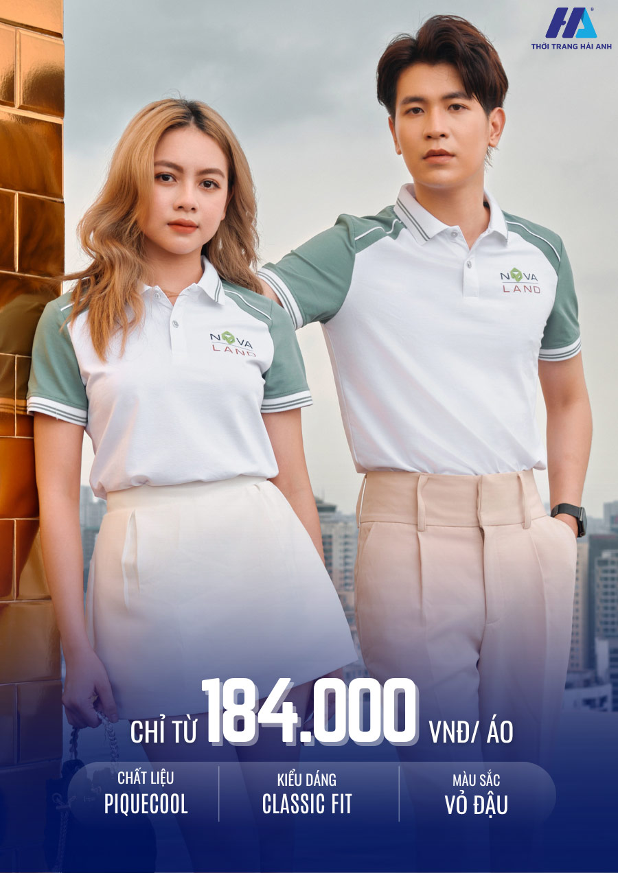 Khám phá mẫu áo thun đồng phục màu trắng phối Raglan màu vỏ đậu cổ dệt hai đường lé giữa