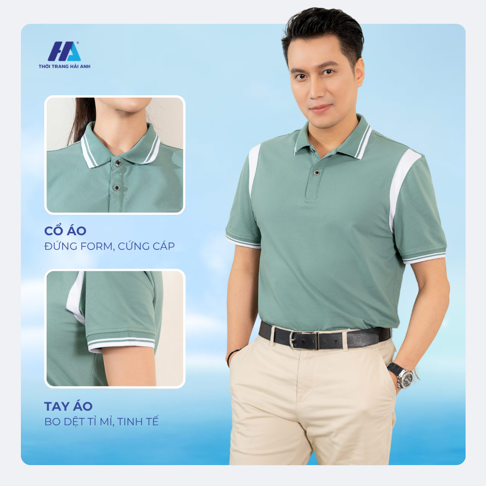 Thiết kế form áo polo cổ bẻ tôn lên vẻ đẹp lịch sự và chuyên nghiệp