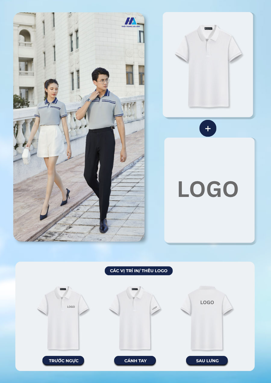 Hình in logo nổi bật với độ sắc nét, chi tiết và bền đẹp