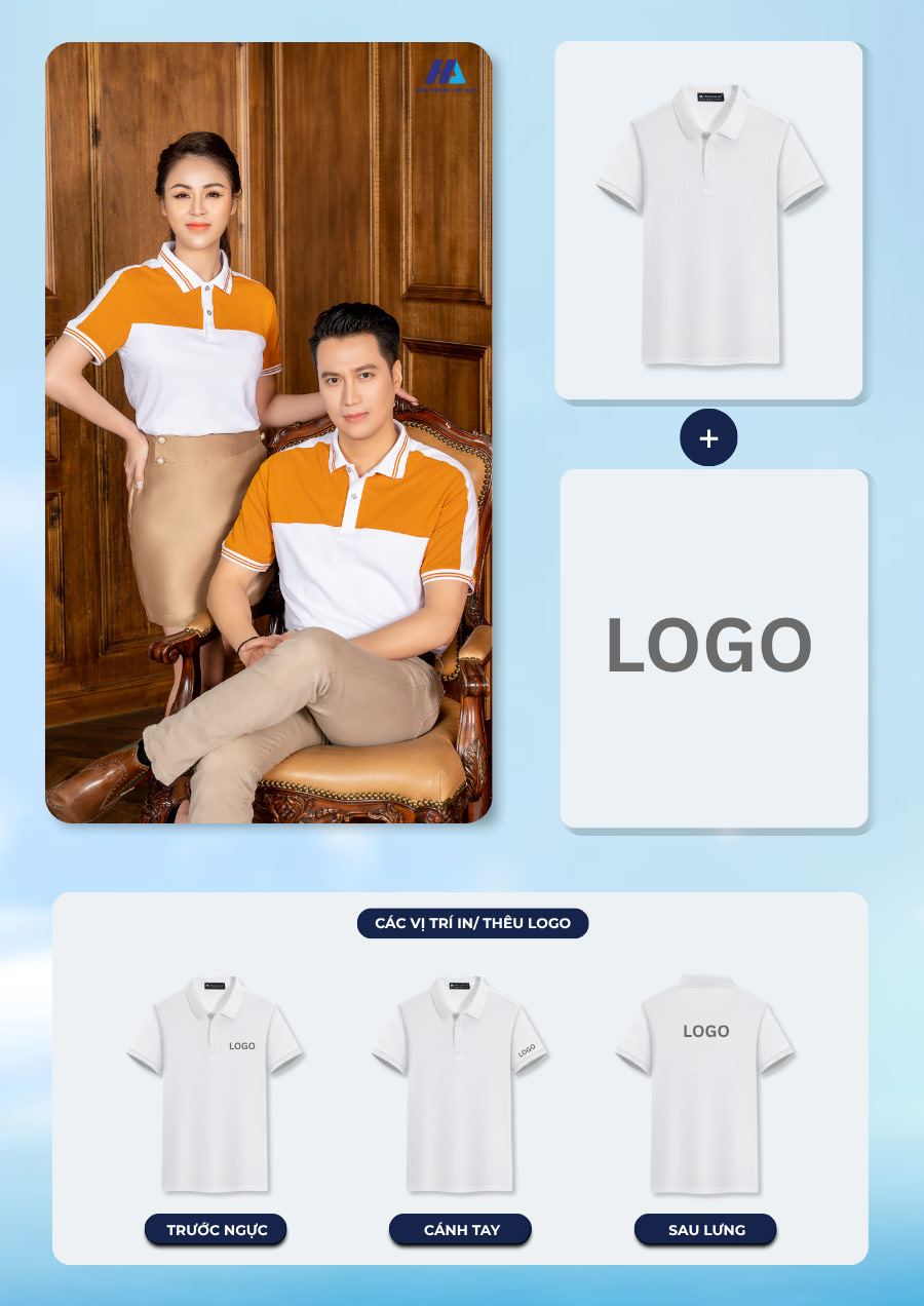 Hình in logo trên áo thun đồng phục tạo điểm nhấn và nâng cao tính nhận diện