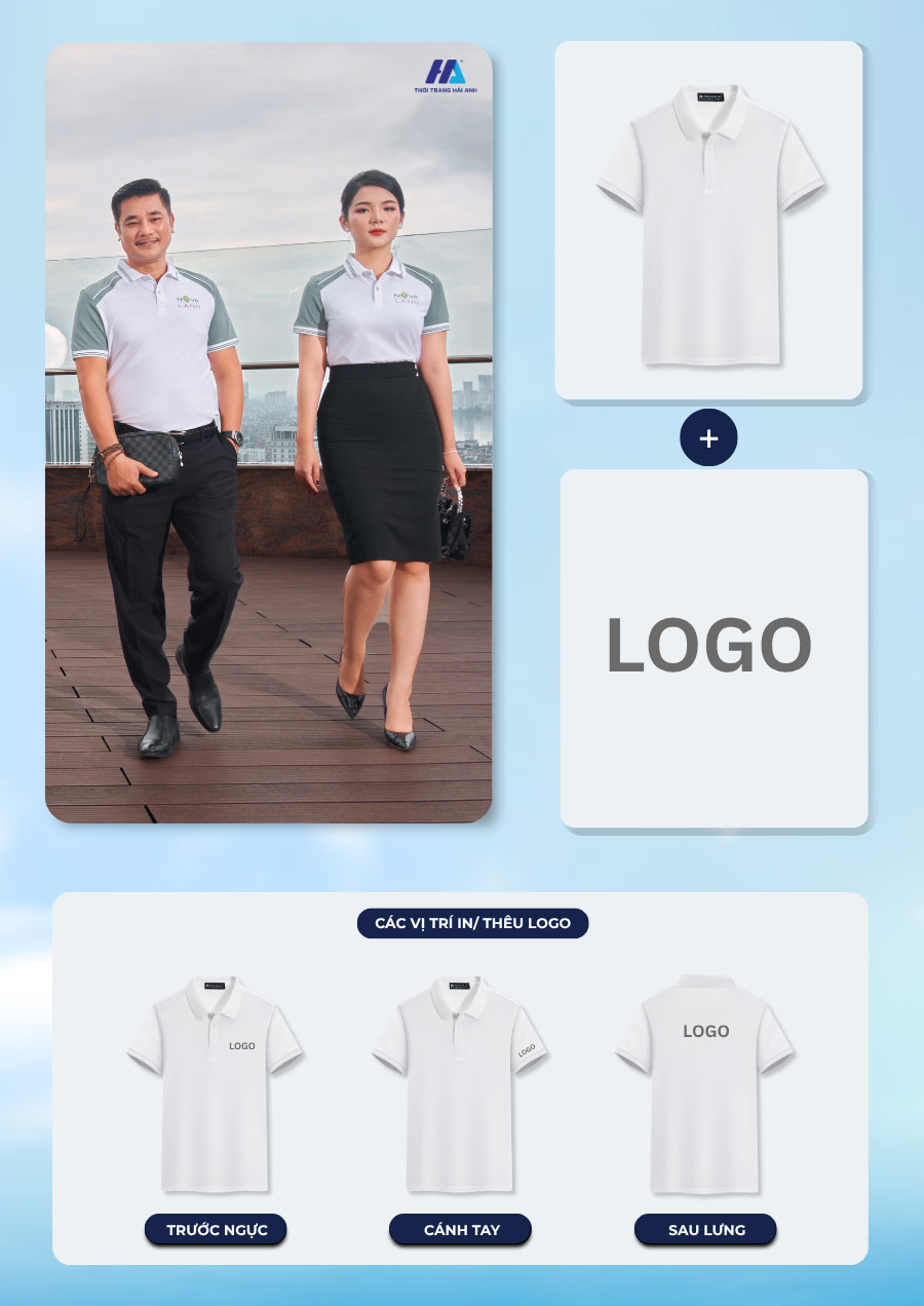Áo đồng phục in logo giúp tăng độ nhận thương hiệu