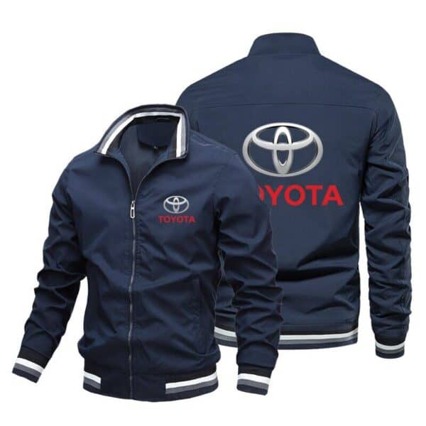 Mẫu áo khoác đồng phục Toyota màu xanh đen