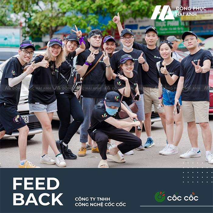 Mẫu áo đồng phục cổ tròn vải Hacool được sản xuất bởi Thời trang Hải Anh