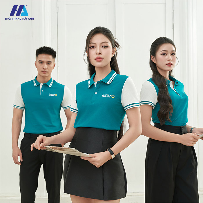 áo thun công sở vải drycool là yêu thích của nhiều công ty, doanh nghiệp