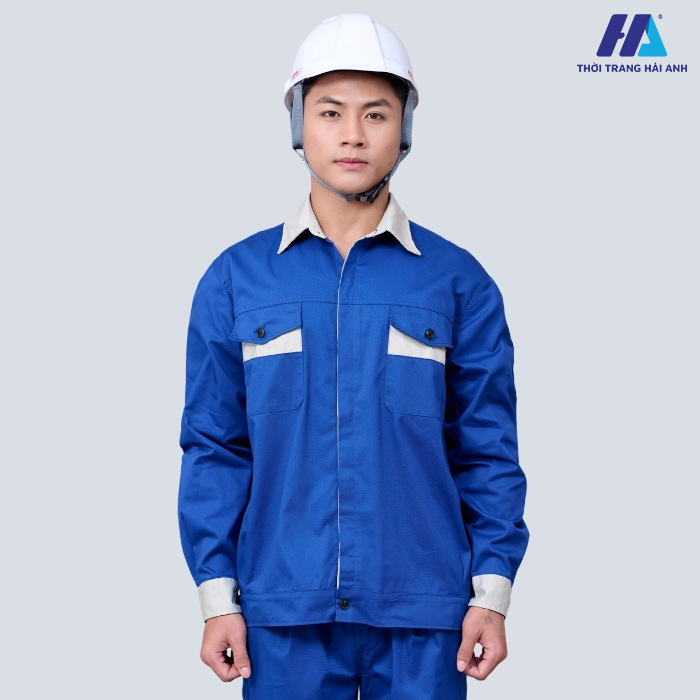 Đồng phục bảo hộ lao động màu xanh dương