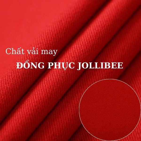 vải may đồng phục Jollibee