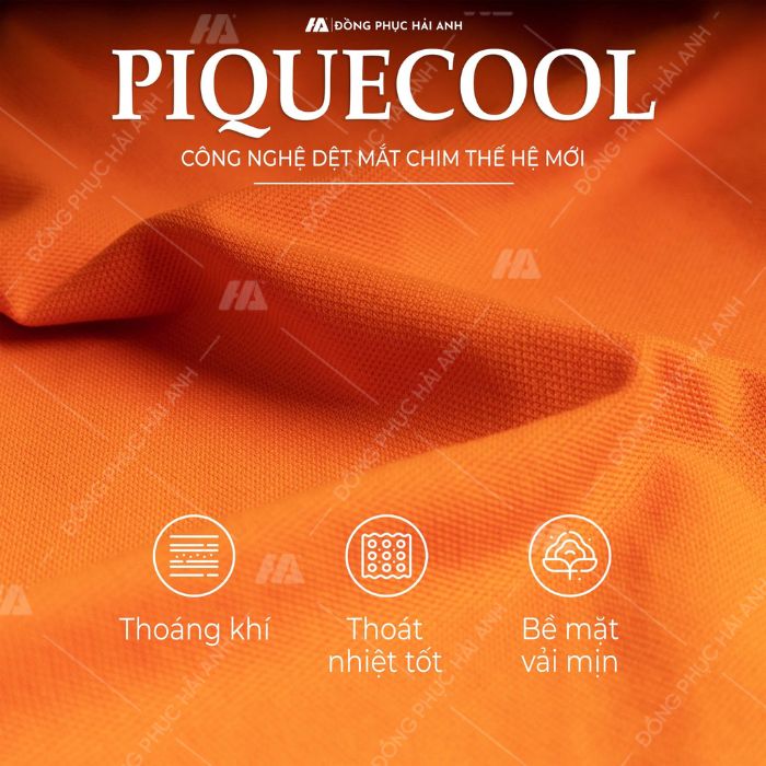 Vải Pique Cool có độ thoáng mát và bền màu cao