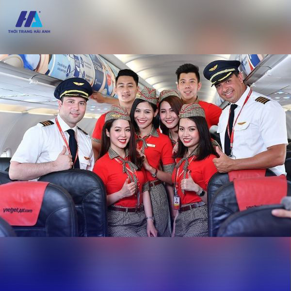 Áo sơ mi ngắn tay đồng phục phi công Vietjet