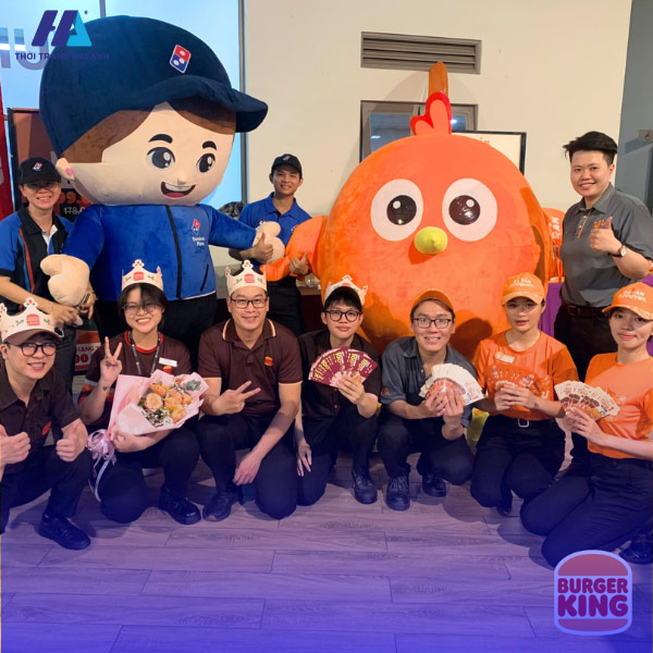 chất vải may các loại đồng phục burger king