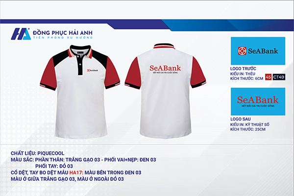 Đồng phục áo polo ngân hàng Seabank