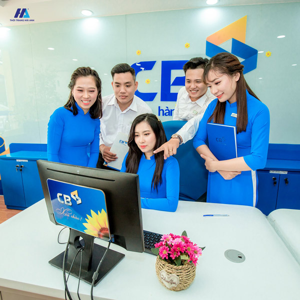 Đồng phục áo dài ngân hàng CB Bank 