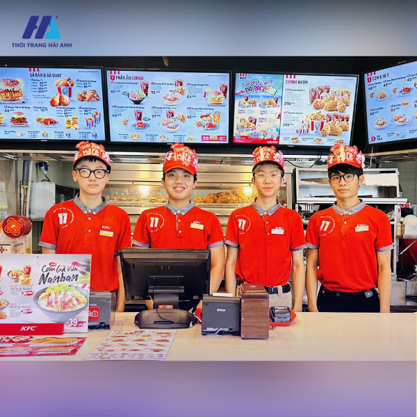 May đồng phục KFC tại thời trang Hải Anh