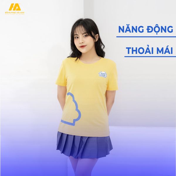 Thành phẩm áo đồng phục cổ tròn