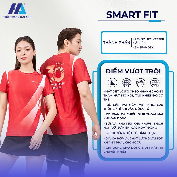 Tìm hiểu những đặc tính của chất liệu vải Smart Fit