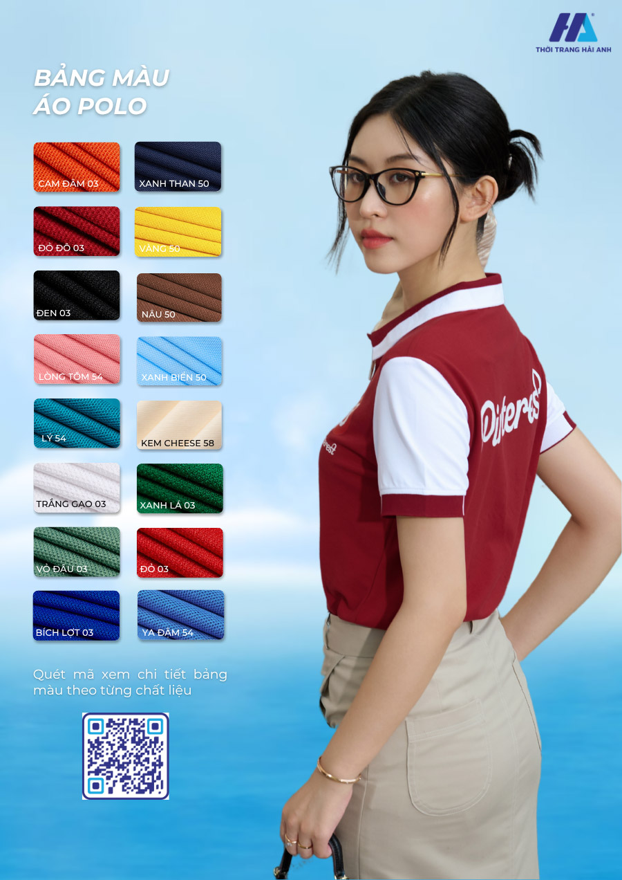 Mẫu đồng phục FastUni có bảng màu đa dạng, phù hợp với mọi nhu cầu