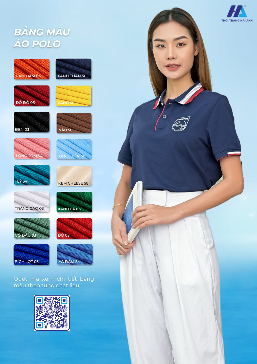 Mẫu áo đồng phục màu xanh than lịch lãm và tôn da, tôn dáng
