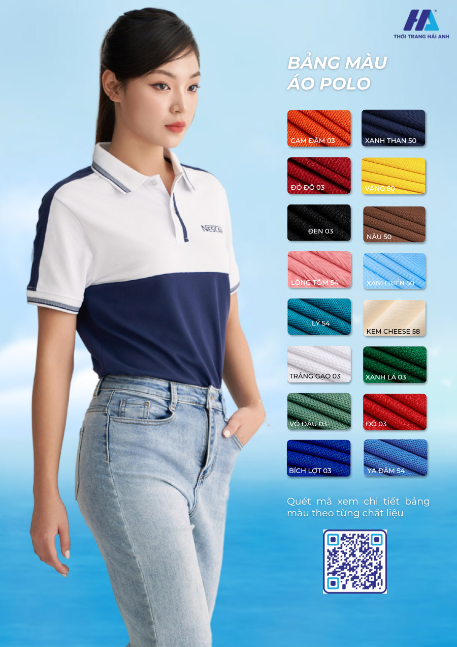 Màu xanh đen được lựa chọn để may các mẫu áo đồng phục công ty