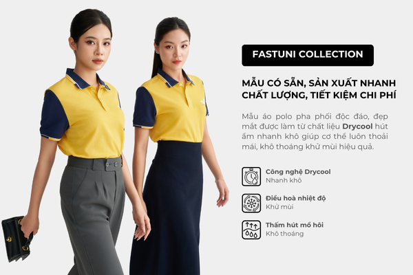 Chất liệu áo polo đồng phục màu vàng FastUni