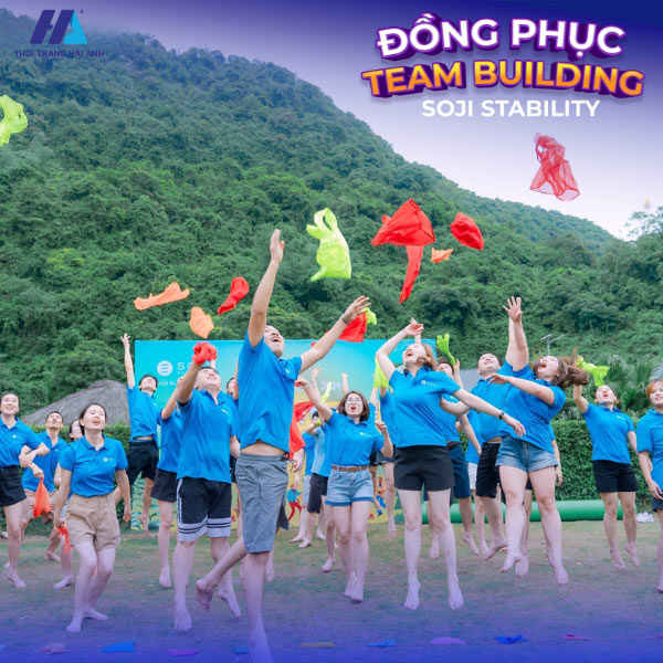 Mẫu đồng phục teambuilding công ty Soji Stability giúp thoải mái vận động