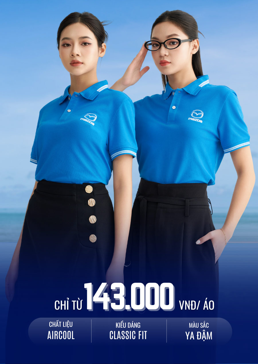 Thiết kế áo phông đồng phục FastUni màu ya đậm phối cổ dệt màu trắng họa tiết thanh lịch, trẻ trung