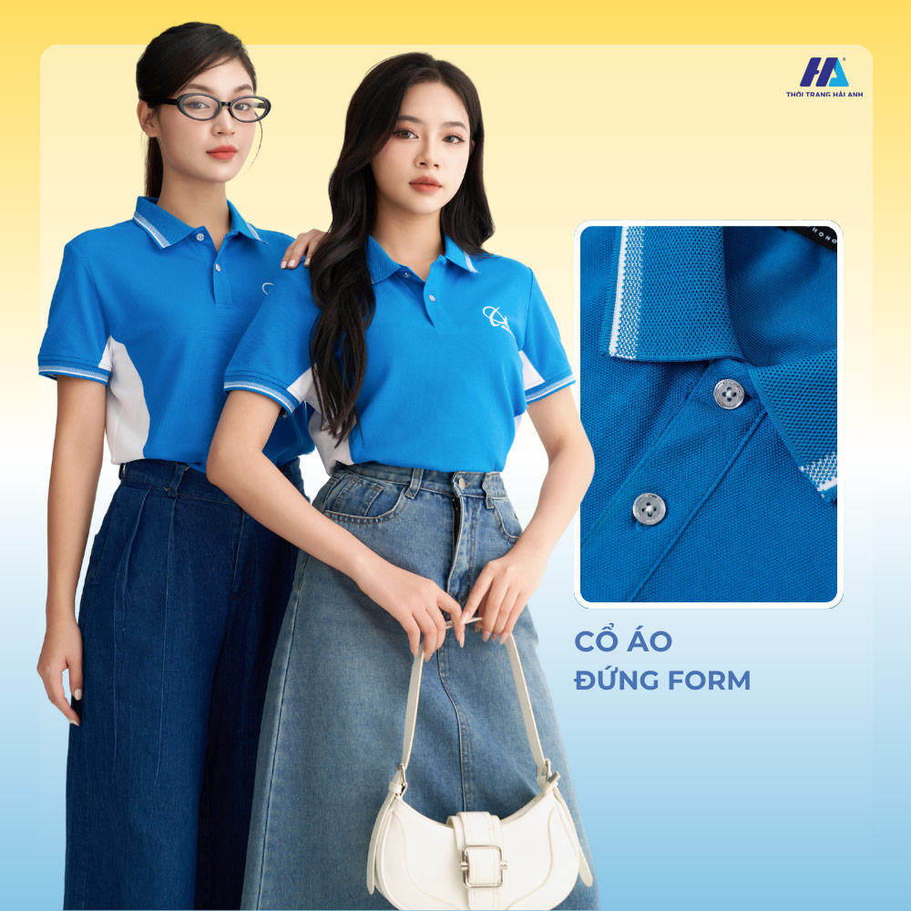 Thiết kế form áo polo đồng phục thanh lịch, hiện đại và chuyên nghiệp