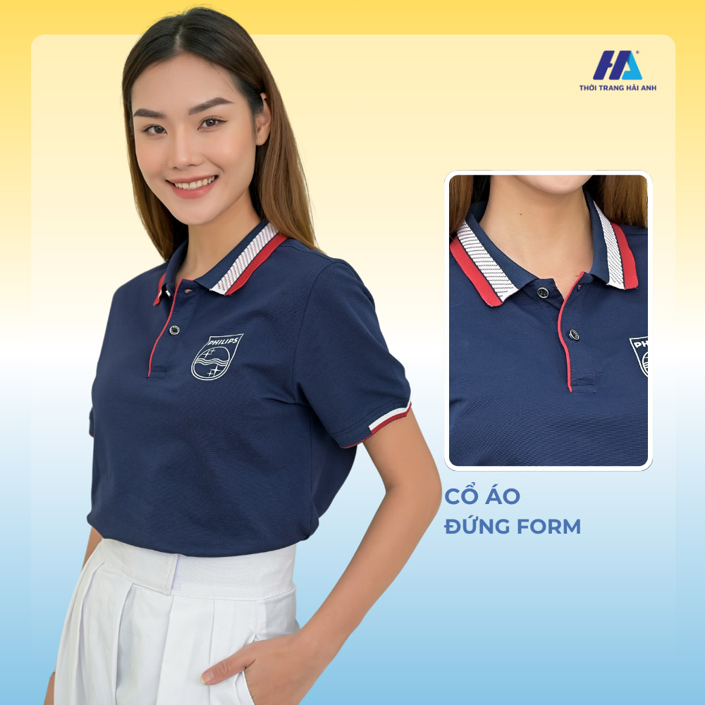 Thiết kế áo đồng phục polo mang phong cách hiện đại, trẻ trung