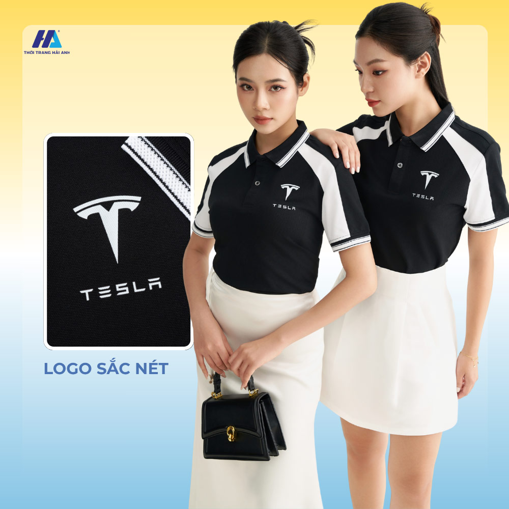 Hình in logo sắc nét và nổi bật tại vị trí trước ngực áo đồng phục