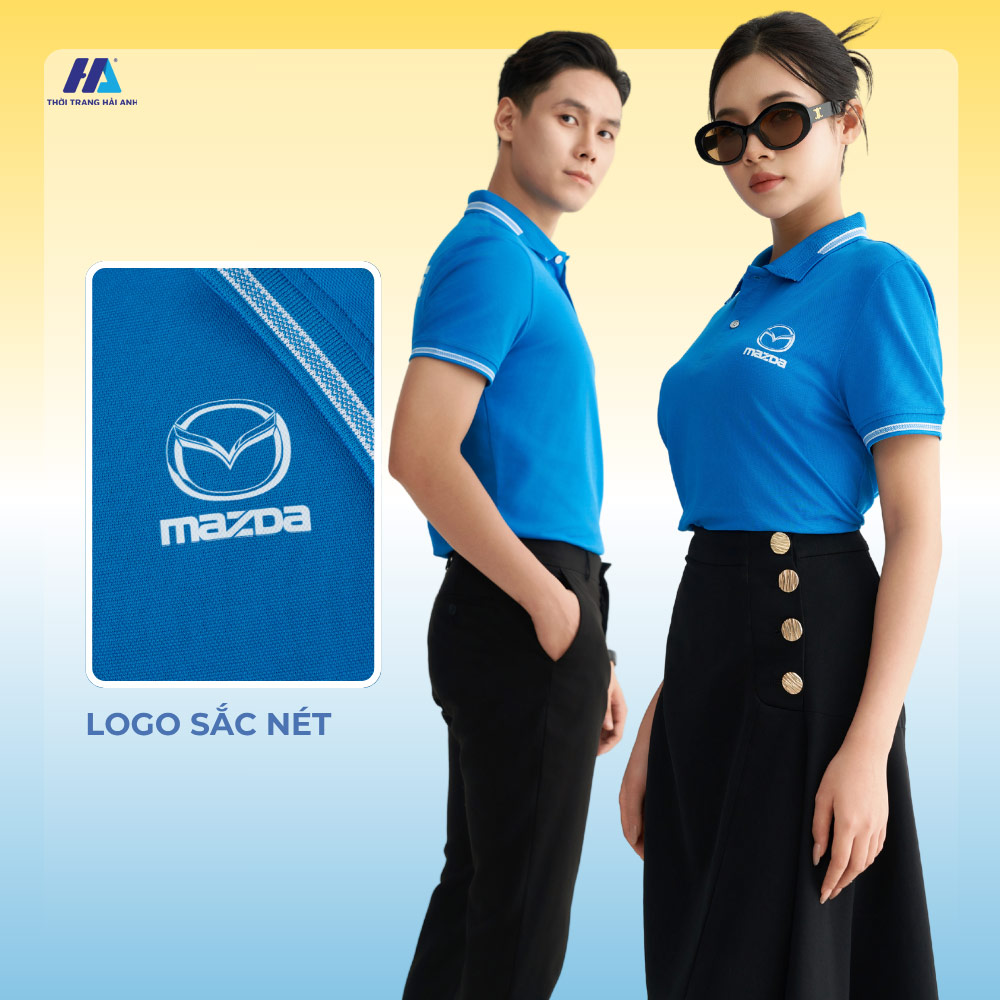 Logo thương hiệu được đặt ngay trước ngực áo đồng phục tạo độ nổi bật