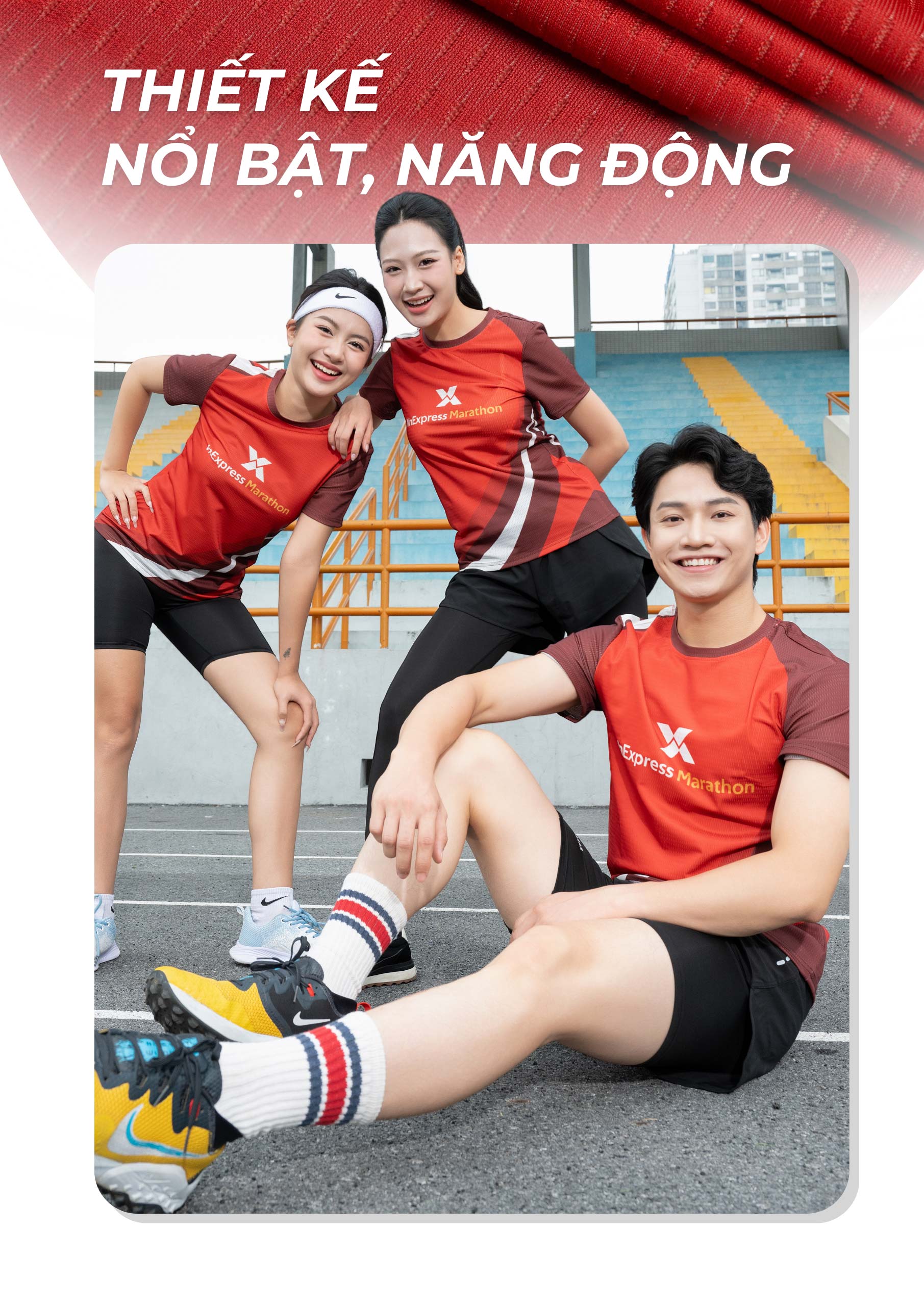 Thiết kế form áo cổ tròn form rộng tạo sự linh hoạt cho người mặc