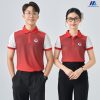 áo phông đồng phục công ty in chuyển nhiệt màu đỏ