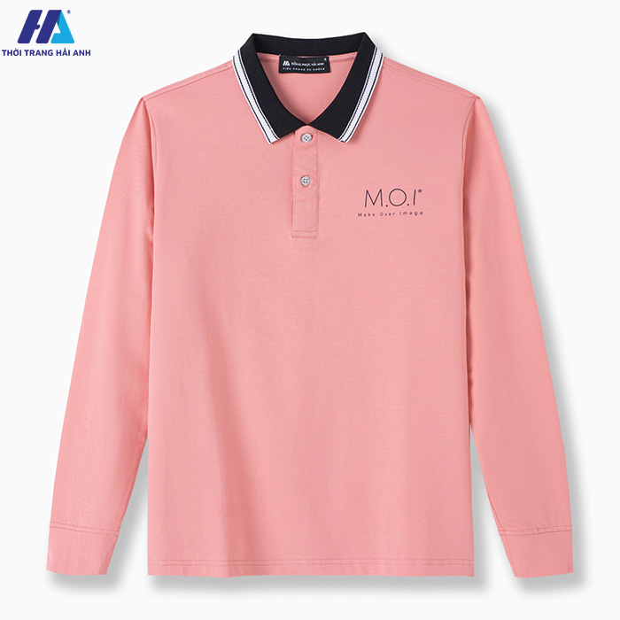 Mẫu áo polo dài tay được làm đồng phục mùa đông