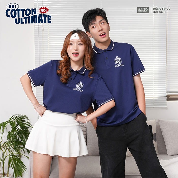 Mẫu áo polo đồng phục lớp thanh lịch và trẻ trung