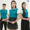 áo thun đồng phục công ty màu lý phối trắng
