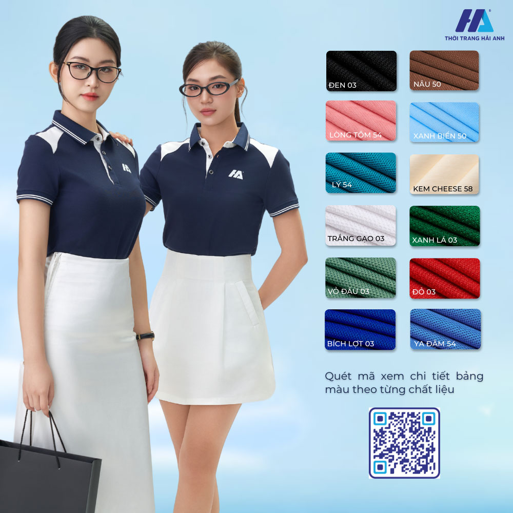 Sự phối hợp màu sắc nổi bật và bắt mắt của mẫu áo đồng phục