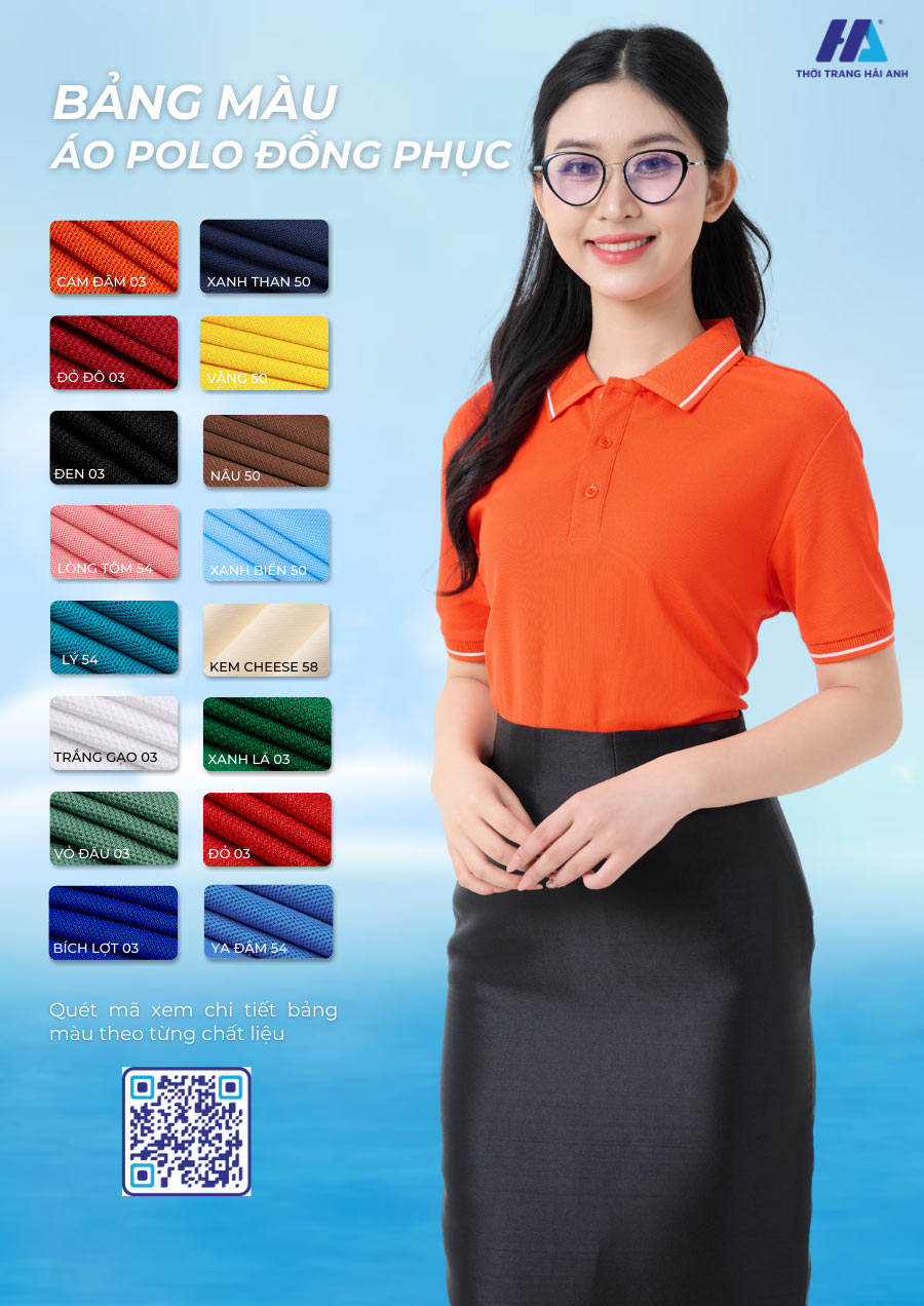 Áo thun đồng phục màu cam nổi bật, đầy năng động và sáng tạo