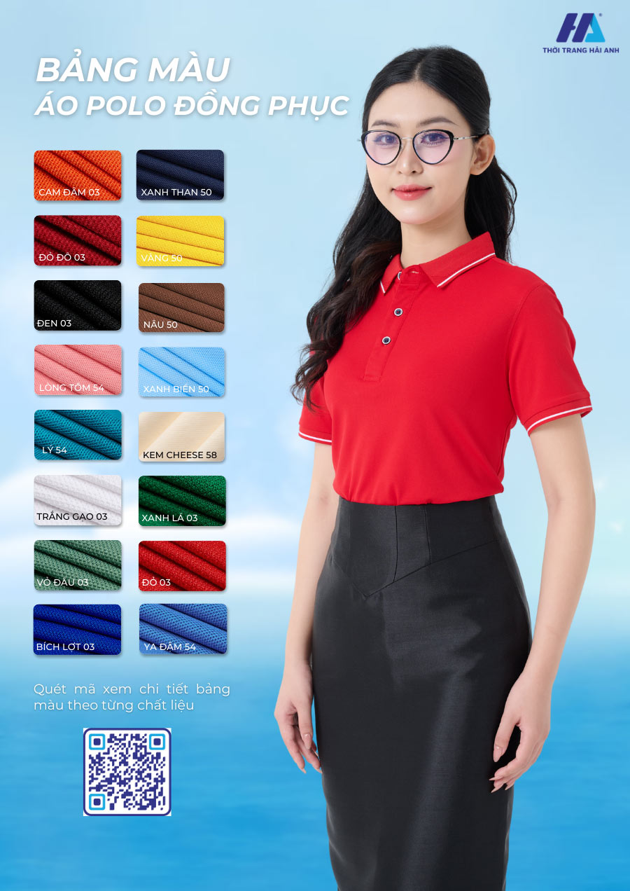 Sắc đỏ nổi bật và bắt mắt của mẫu áo thun đồng phục công ty