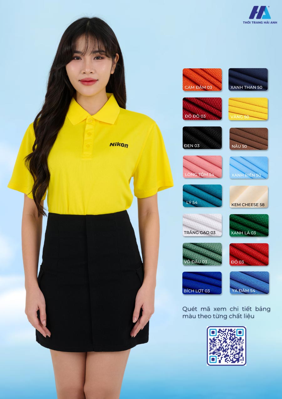 Áo sử dụng các màu sắc tươi sáng, dễ phối, phù hợp môi trường công sở