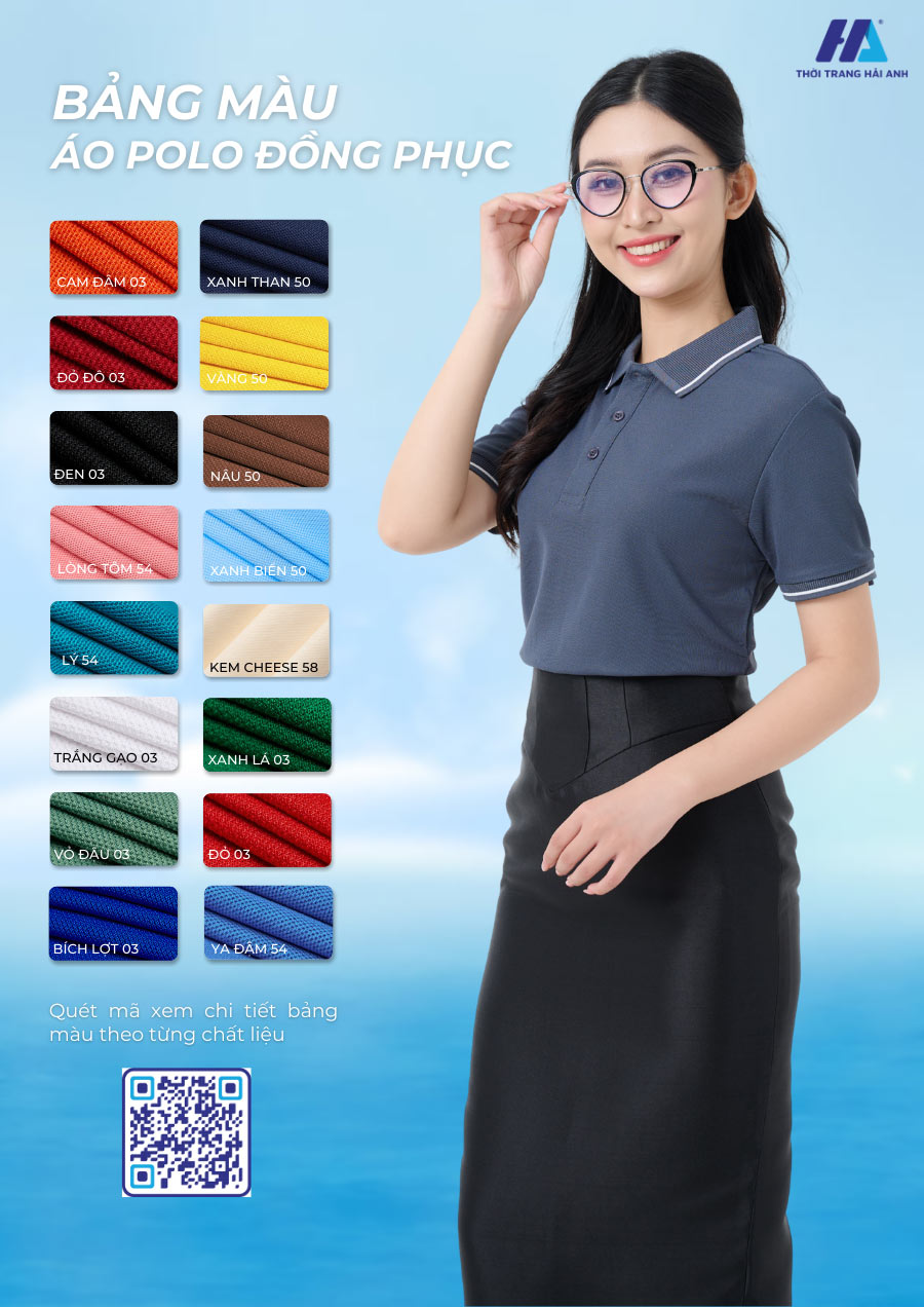 Áo polo đồng phục màu xám đậm sự kết hợp hoàn hảo giữa tinh tế và sang trọng