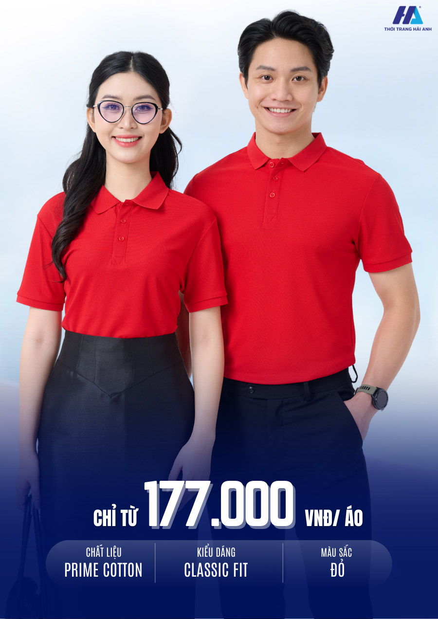 áo thun đồng phục công ty màu đỏ