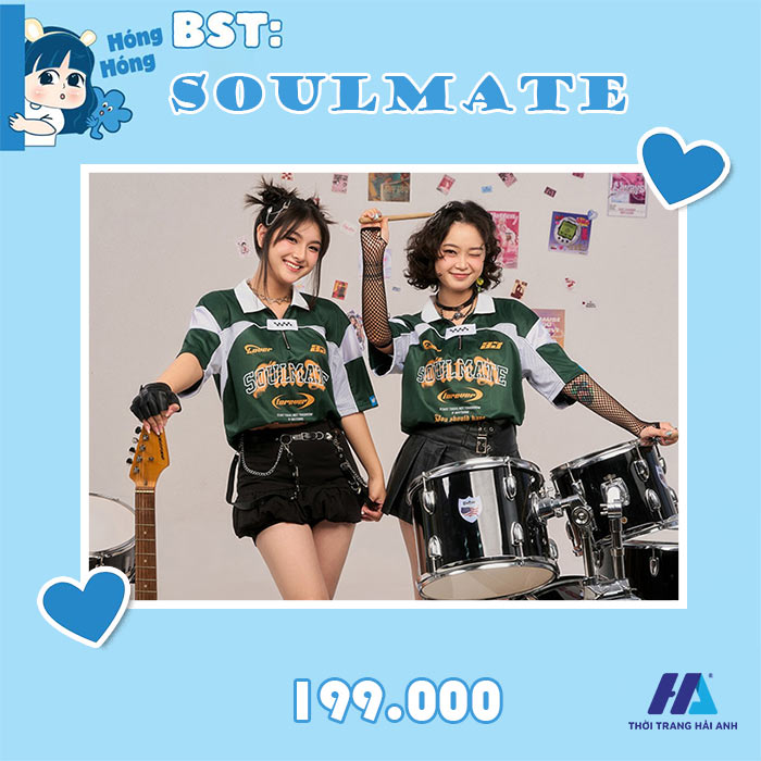 Giá bán áo phông lớp oversize Soulmate: 199.000vnd.