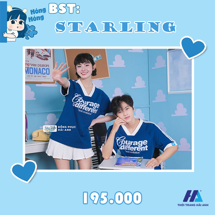 Giá bán sản phẩm áo lớp oversize Starling: 195.000 - 225.000vnd.