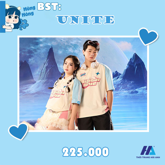 Giá bán áo lớp polo oversize Unite: 225.000vnd.