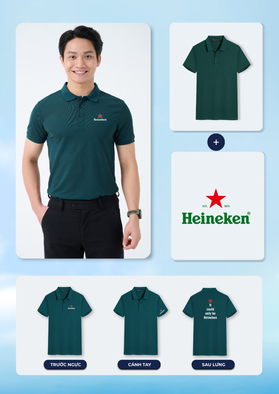 Logo thương hiệu sắc nét, ấn tượng nhờ vào công nghệ in kỹ thuật số và thêu vi tính tiên tiến