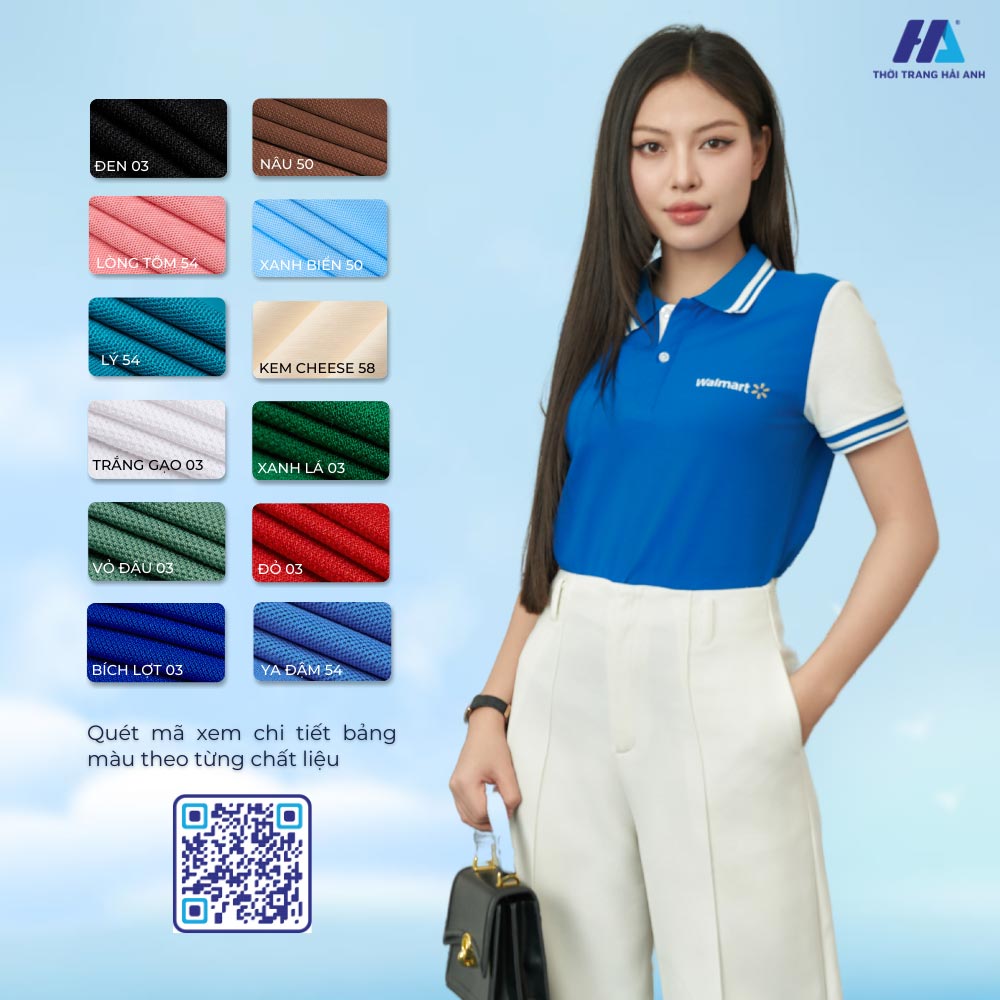 Áo thun đồng phục công ty màu ya đậm phối trắng có nhiều màu sắc để bạn lựa chọn