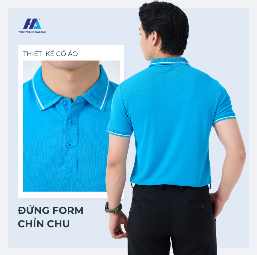 áo thun đồng phục công ty màu ya kiểu dáng đứng form chỉn chu